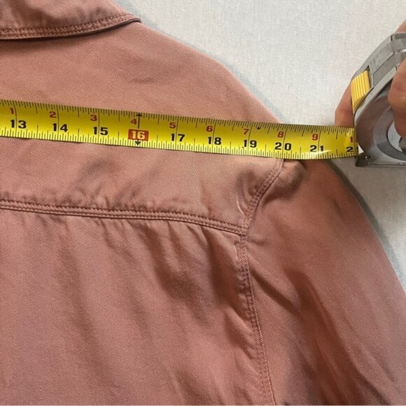 Lou & Grey tencel tunic blush pink long sleeve oversize blouse Sz XS - Picture 10 of 10